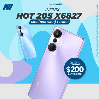 Novicompu Infinix Hot 20S X6827 13GB (8GB + 5GB) + 128GB oferta
