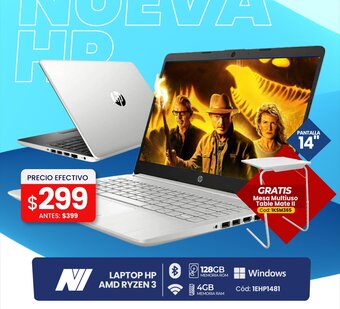 Novicompu Hp Laptop AMD Ryzen 3 oferta