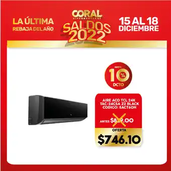 Coral Hipermercados TCL Aire ACO 24K TAC-24CSA Z2 Black oferta