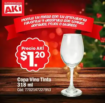 Akí Copa Vino Tinto 318ml oferta