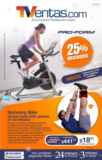 TVentas Pro-Form Spinning Bike oferta