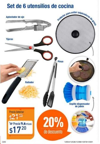 TVentas Set de utensilios de cocina oferta