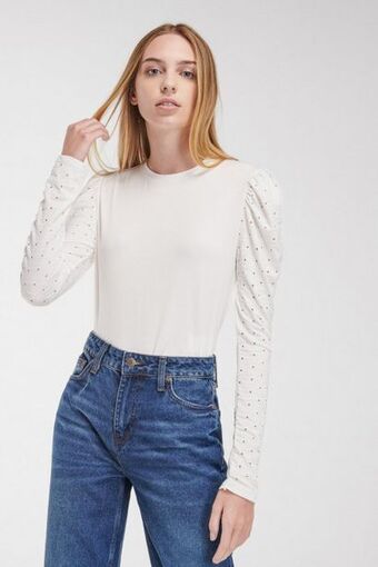 Koaj Camiseta unicolor, manga larga con cuello redondo. oferta