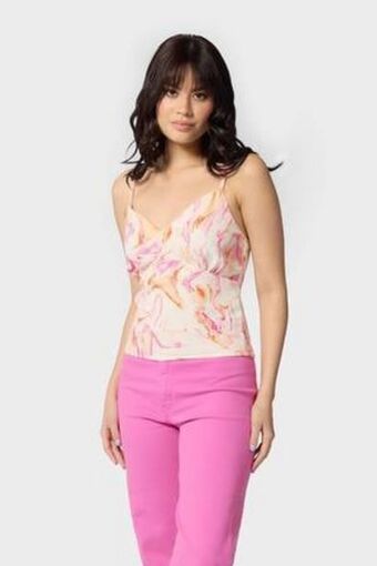 De Prati Blusa estampada de tiras h&o oferta