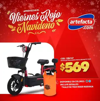 Artefacta TUKO Moto Electrica Mark 2 Matle 500 watts oferta
