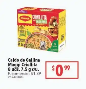 Tia Caldo de gallina maggi criollita 8un 7.5g oferta