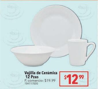 Tia Vajilla de cerámica 12 pzas oferta