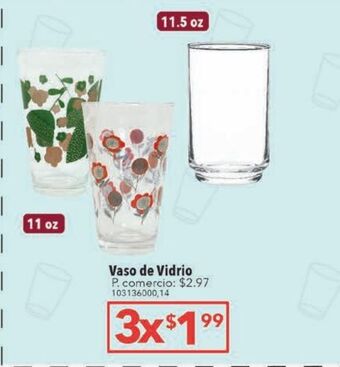 Tia Vaso de vidrio oferta