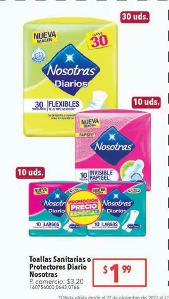 Tia Toallas sanitarias o protectores diario nosotras oferta