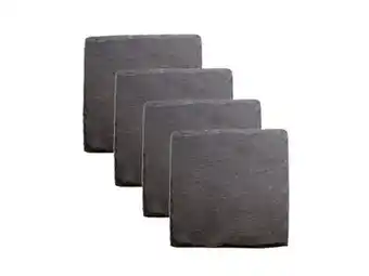 Posavasos cuadrados de pizarra c/negro