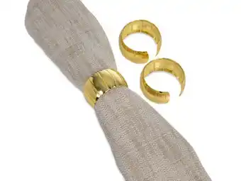 Anillo para servilleta set x6pcs c/dorado 13x11cm