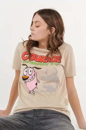 Koaj Camiseta manga corta estampado de  coraje, el perro cobarde. oferta
