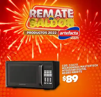 Artefacta COD: Microondas Mastertech MTD251BB Digital Negro 900W oferta