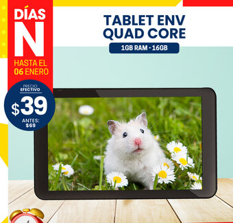 Novicompu Tablet ENV Quad Core 1GB RAM - 16GB oferta
