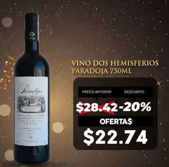 Coral Hipermercados Vino Dos Hemisferios Paradoja 750ml oferta