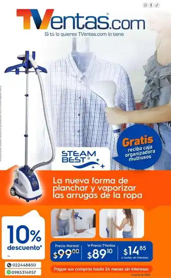 TVentas La Nueva Forma de Planchar y Vaporizar Las Arrugas de la Ropa oferta