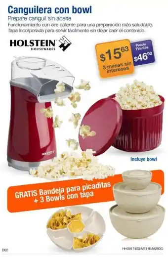 TVentas Holstein Canguilera con Bowl oferta