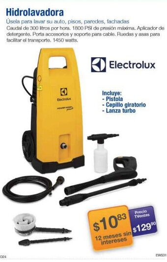 TVentas Electrolux Hidrolavadora oferta