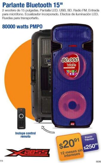 TVentas Parlante Bluetooth 15" 80000W oferta