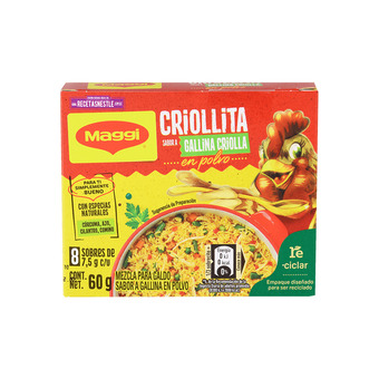 Akí Maggi criollita gallina de campo x 8 7.5 g oferta