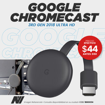 Novicompu Google Chromecast 3rd Gen 2018 Ultra HD oferta