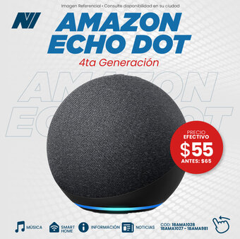 Novicompu Amazon Echo Dot 4ta Generacion oferta