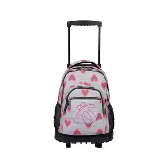 Mochila totto c/ruedas renglon gris