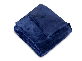Colineal Cobija leesa full (2 plz) c/azul oscuro oferta