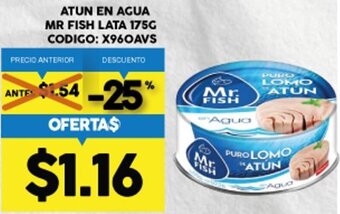 Coral Hipermercados Atun en Agua Mr Fish Lata 175g oferta