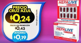 Farmacias Cruz Azul Hepalive Forte 140mg oferta