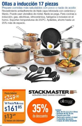 TVentas Stackmaster Ollas a Inducción 17 Piezas oferta