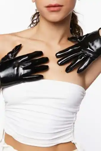 Forever 21 Faux leather short gloves oferta