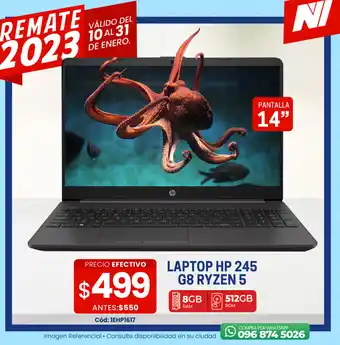 Novicompu Laptop HP 245 G8 Ryzen 5 oferta