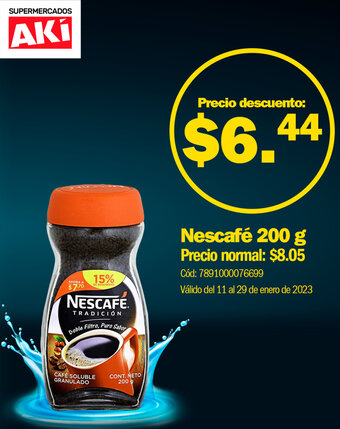 Akí Nescafé 200g oferta