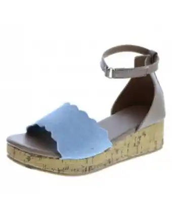 Payless Sandalias delia con tacon tipo cuña para niñas oferta