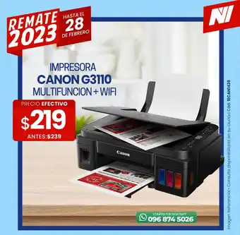 Impresora Canon G3110 Multifuncion + Wifi