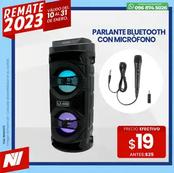 Novicompu Parlante Bluetooth con Micrófono oferta