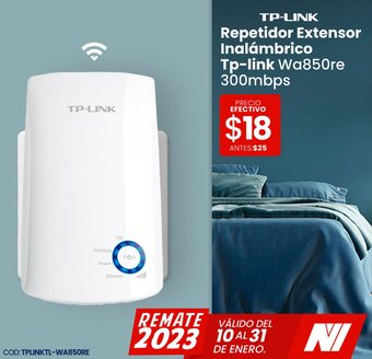 Novicompu TP-LINK Repetidor Extensor Inalámbrico Wa850re 300mbps oferta