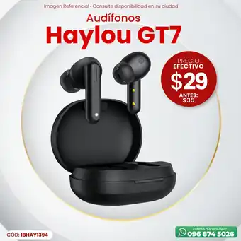Novicompu Audífonos Haylou GT7 oferta