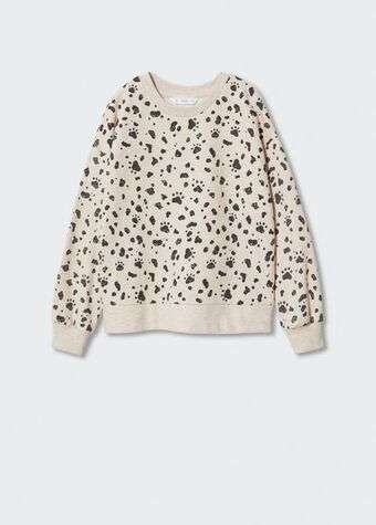 Mango Sudadera algodón estampada oferta