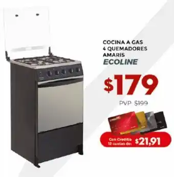 Tia Cocina a gas ecoline 4 quemadores amaris oferta
