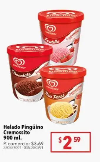 Tia Helado pinguino cremossito 900ml oferta