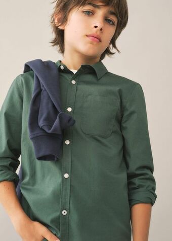 Mango Camisa básica algodón oferta