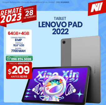 Novicompu Lenovo Pad 2022 oferta