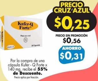 Farmacias Cruz Azul Kufer-Q Forte 140mg oferta