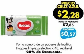 Farmacias Cruz Azul Huggies Limpieza Efectiva x 48 oferta