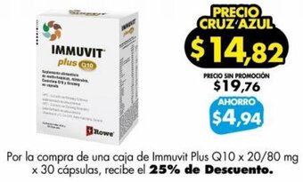 Farmacias Cruz Azul Immuvit Plus Q10 x 20/80mg oferta
