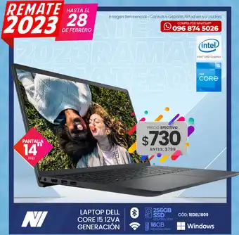 Novicompu Dell Laptop Core i5 12VA Generación 14" oferta