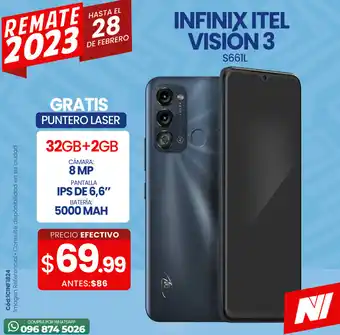 Novicompu Infinix Itel Vision3 oferta