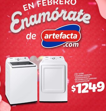 Artefacta Samsung Lavadora, Secadora a Gas Samsung oferta